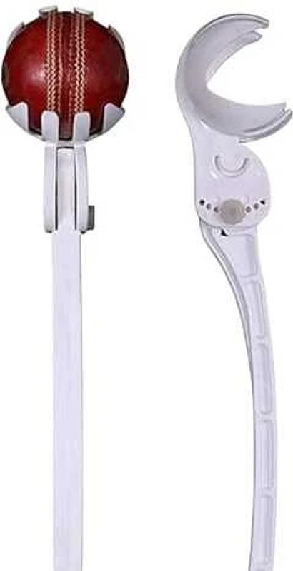 Hyper Adjustable Ball Thrower for Leather Ball, Tennis Ball and Synthetic Ball Sidearm Ball Thrower(White)