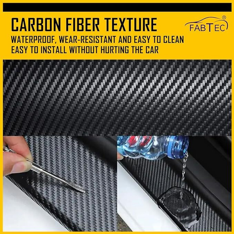 KDG TREADS Nano black door tape-5 meter car door sill scuff guard protector Door Sill Plate