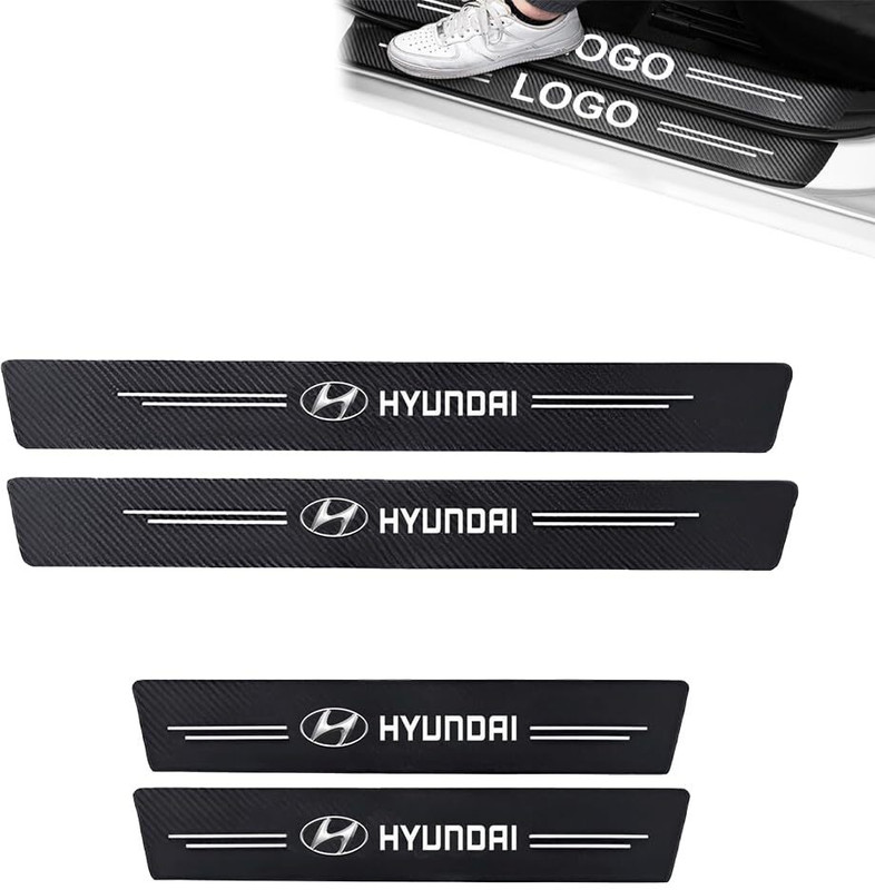 carfrill Carbon Fibre Car Door Sill Protector Sport Threshold Anti-Scratch Sticker Door Sill Plate
