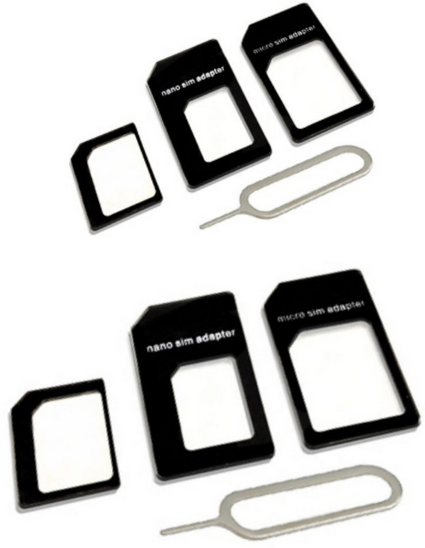 ZENIFY SIM Card Adapter Kit Nano to Micro Nano to Regular Micro with Eject Pin Sim Adapter(plastic)