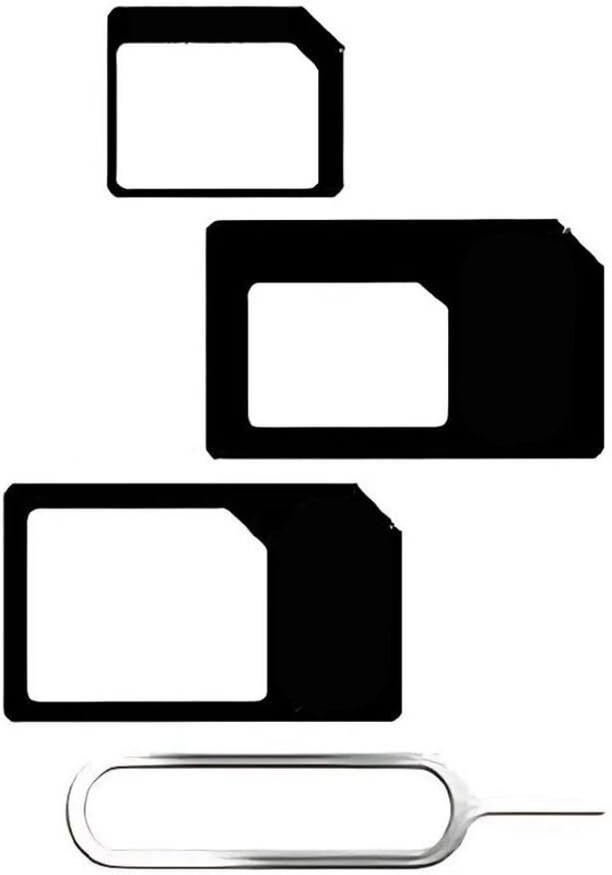 Raptas 4 in 1 SIM Card Adapter Kit Standard, Micro and Needle Sim Adapter