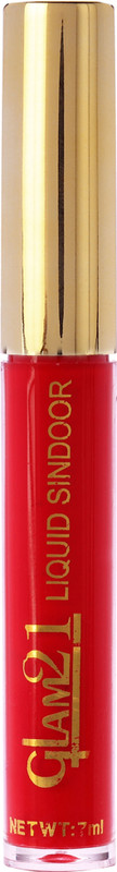Glam21 Waterproof Liquid Sindoor Sponge Tip Applicator with Quick Dry Formula Sindoor(Red)