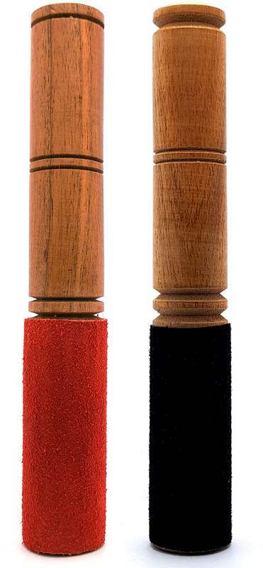 Uv Creation Black And Red Leathered 7 Inches Pair Of 2 Singing Bowl Stick