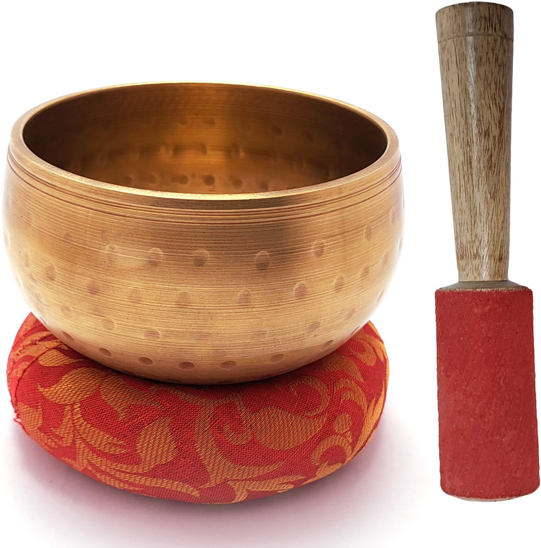 Uv Creation Tibetan Singing Bowl Set 3.5 Inch Antique Finish Hammered Design Meditation Bowl Singing Bowl