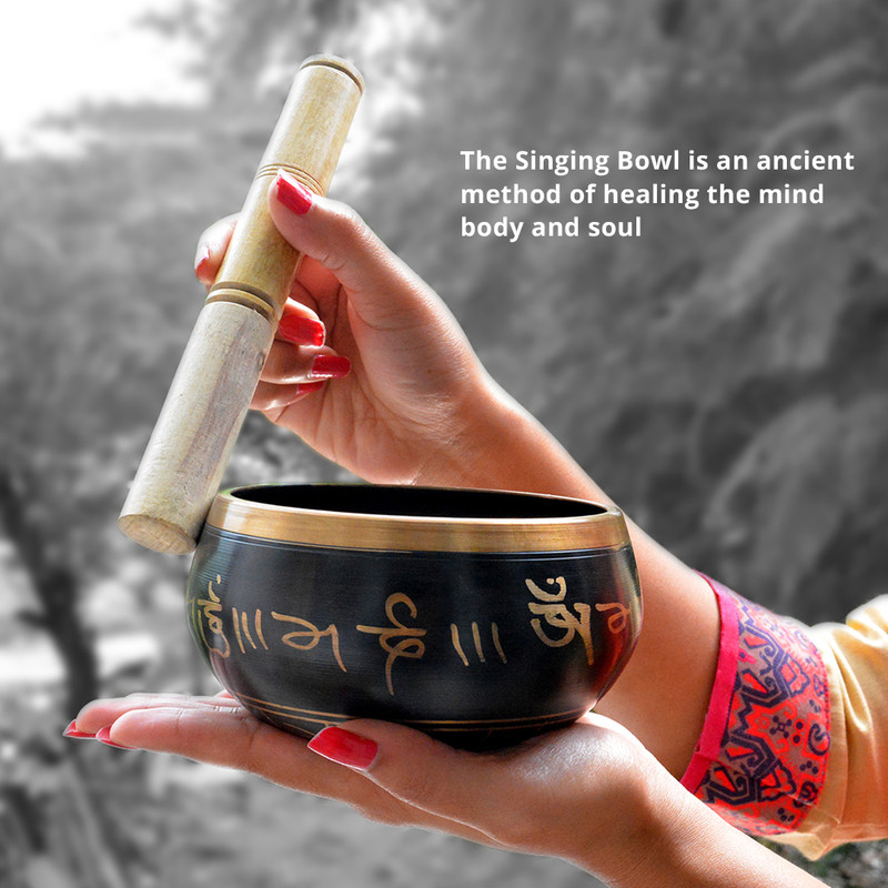 REIKI CRYSTAL PRODUCTS Tibetan Meditation Singing Bowl For Meditation and Music Therapy - 3.5 Inches Approx (Red) Singing Bowl