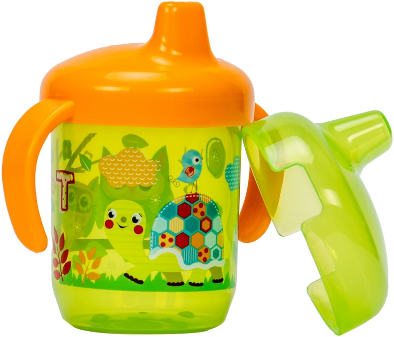Adore Spazzo Duck Bill/ Hard Spout Sipper with Twin Handle & Hygiene Cap(Green)