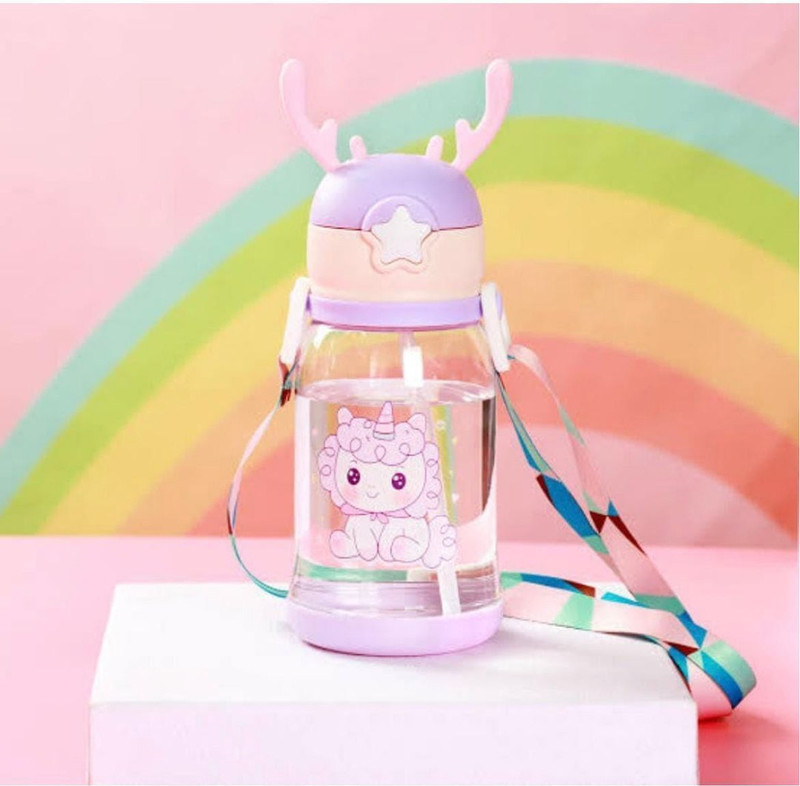 AK10ZONE Cute Water Bottle with Sipper V PC MULTI COLOR(Multicolor)