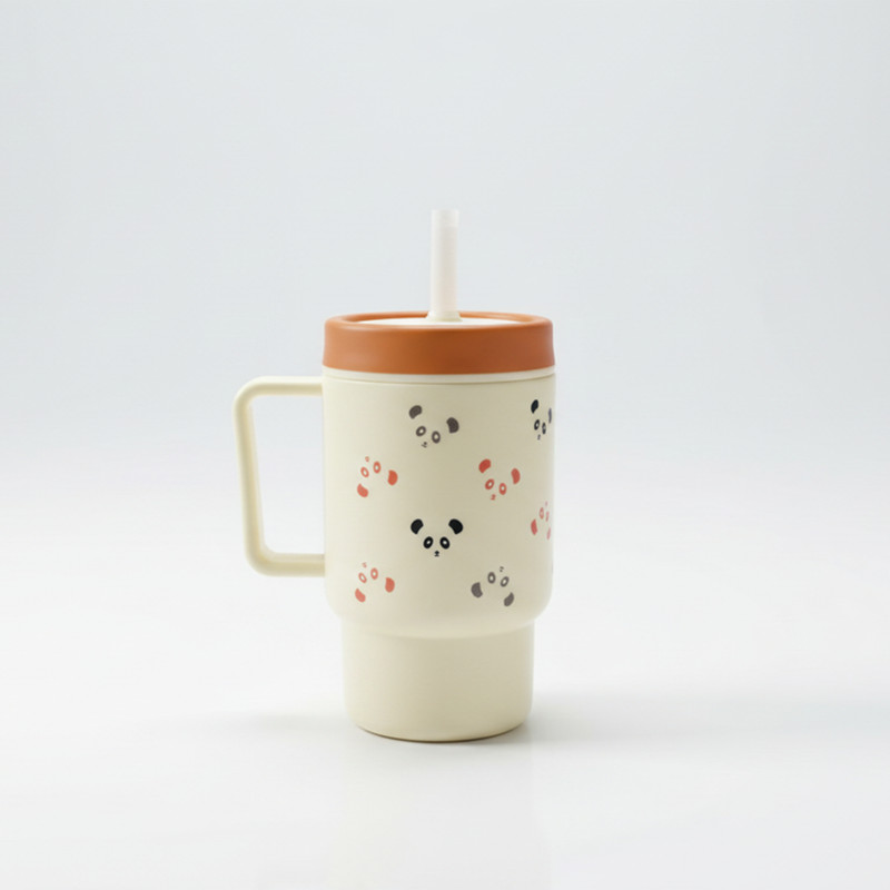 ONE AND ONLY Kids Plastic Tumbler 260ml with Straw & Lid, Spill Proof, School, Travel & Daily Plastic Tumbler(260 ml)