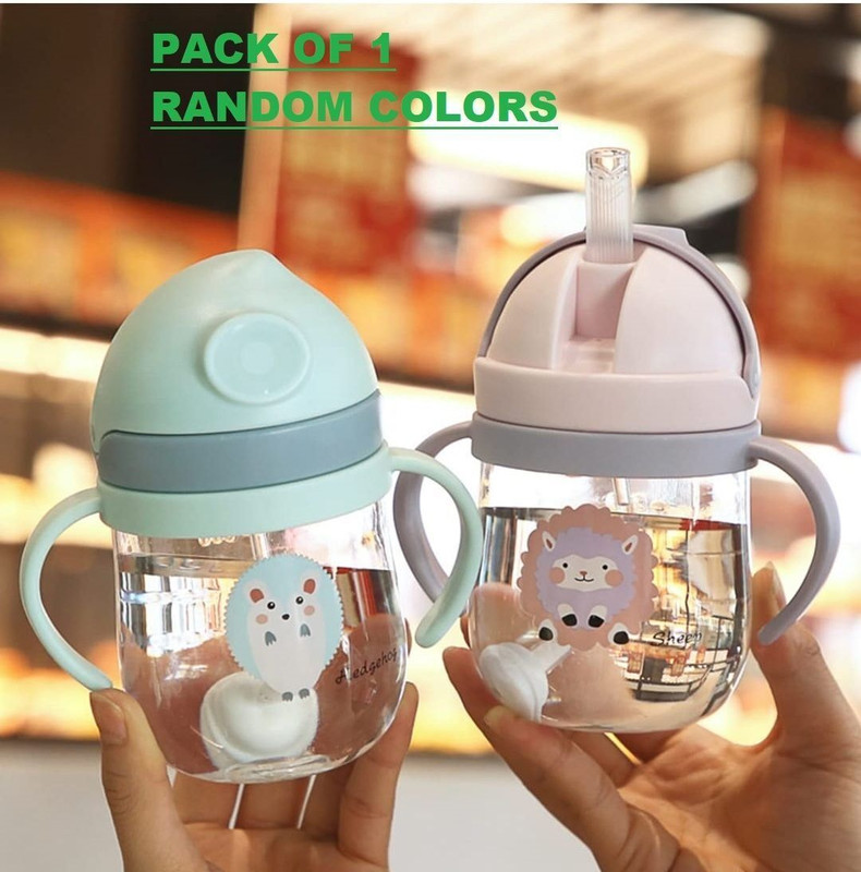 krishav Baby Sippy Water Cup with Spout Training Handle & Strap(Multicolor)