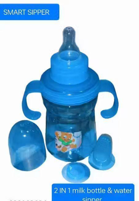 NPE Milk bottle & water sipper 2 in 1 function in one bottle kids BPA FREE sipper(Purple)