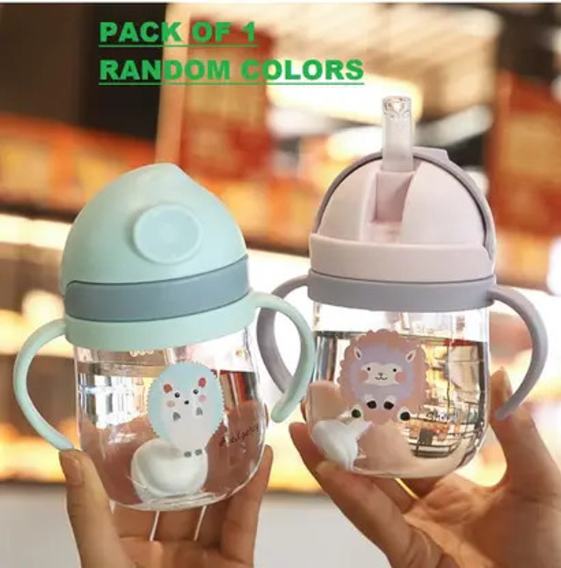 goyyoo Baby Sippy Water Cup with Spout Training Handle & Strap(Multicolor)