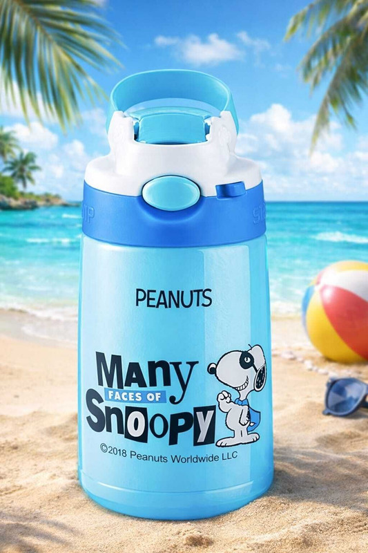 Magic Pebbles Insulated Stainless Steel Hot and Cold Vacuum Sipper Cup For Kids(350ml)(Blue)