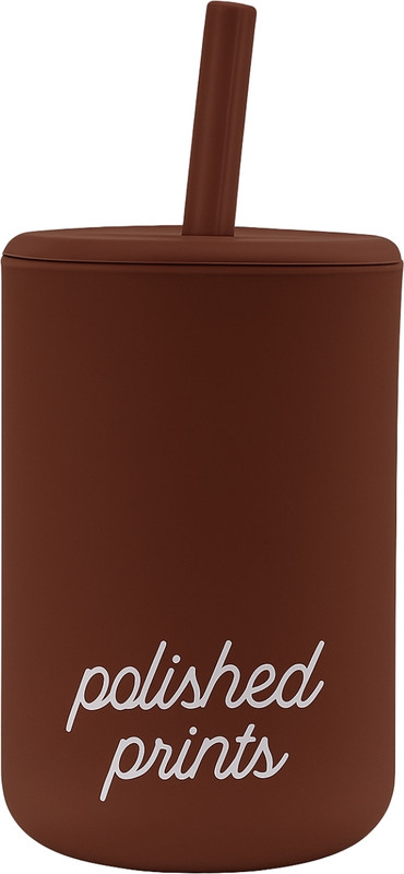 GUCHIGU Silicone Sippy Cup for Toddlers | BPA-Free & Dishwasher Safe(Brown- SU2230B)