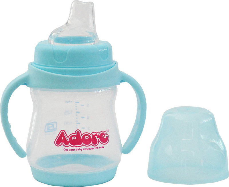 Adore Giggle Baby Spout Sipper - BPA Free - Food Grade Silicone(Blue)