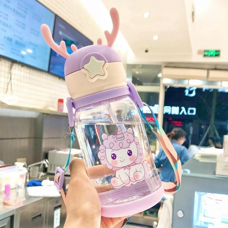 Shree GRB Little Baby Sipper/ Sippy Cup 600ml, Anti-Spill Soft Silicone Spout, 6MONTH+ j3(Purple)