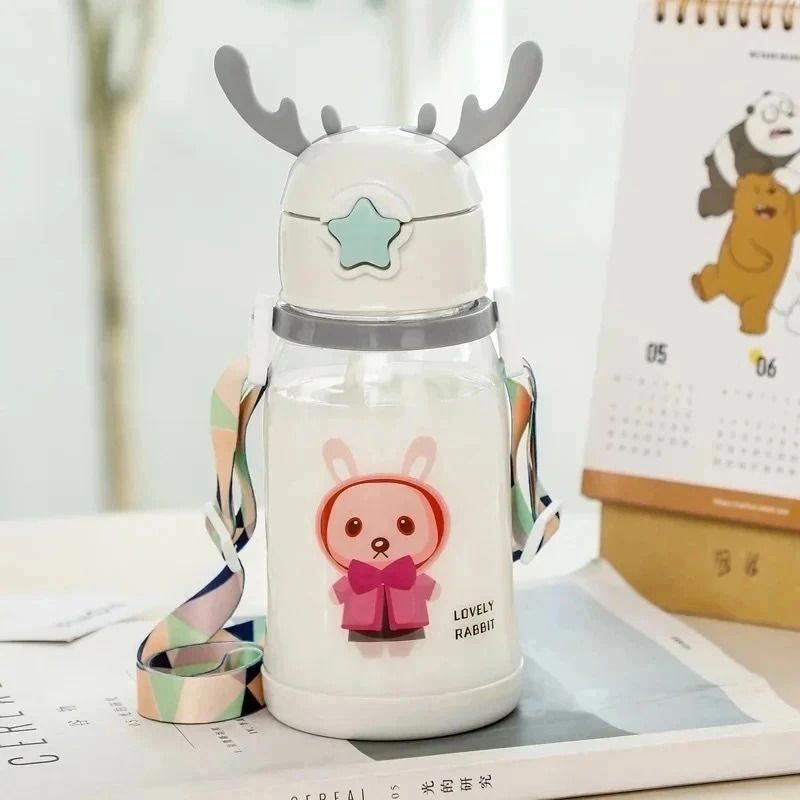 ARNAH TREASURE Kids 650ml Clear Transparent Drinking Plastic Water Bottle Kids Milk Cup(Multicolor)