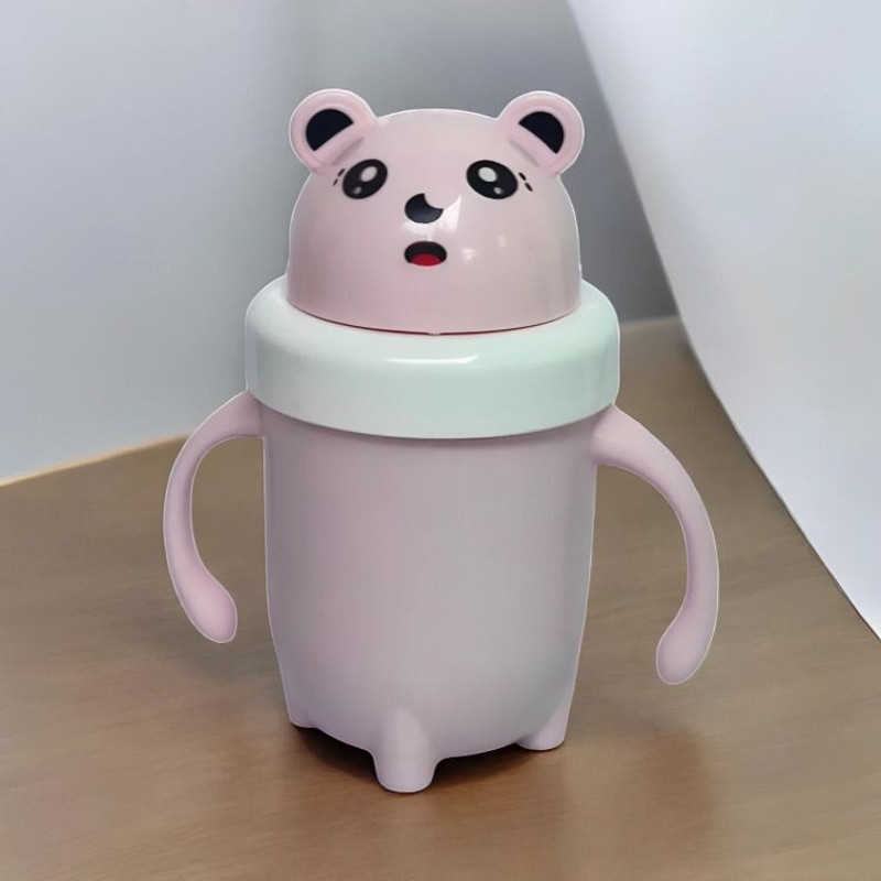 Nyla NX Premium Stainless Steel Sipper Mug for Kids with Soft Silicone Straw and Handle(Pink)