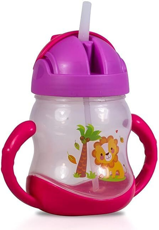 Kaushik Baby Sipper Straw Bottles 200ML(Multicolor)