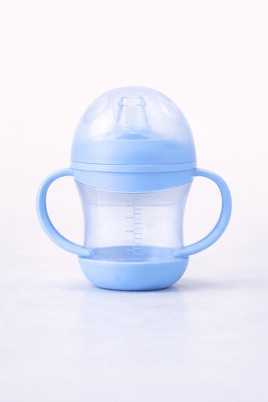 MOWBILLI Baby Training Sipper Cup with Handles | Leak Proof | BPA Free | 160 ML(Blue)
