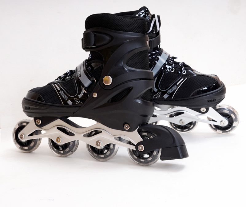Retro Store Adjustable Inline Skating Shoes,Adjustable Inline Skating Shoes In-line Adults Size  6 UK - 9 UK(Adjustable, Training, Black)