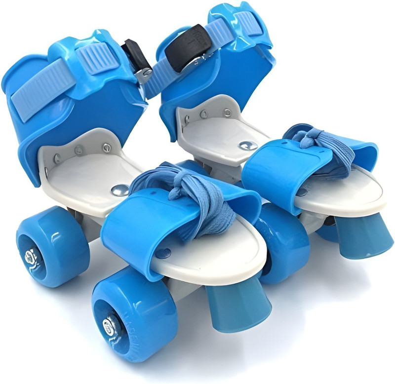 MARVELSTORE Adjustable Quad Roller Skates for Boys and Girls,Suitable for Age 5 to 12 Years Quad Roller Kids, Adults Size 4C UK - 8C UK(Adjustable, Beginner, Intermediate, Training, Recreational, Advanced, Blue)