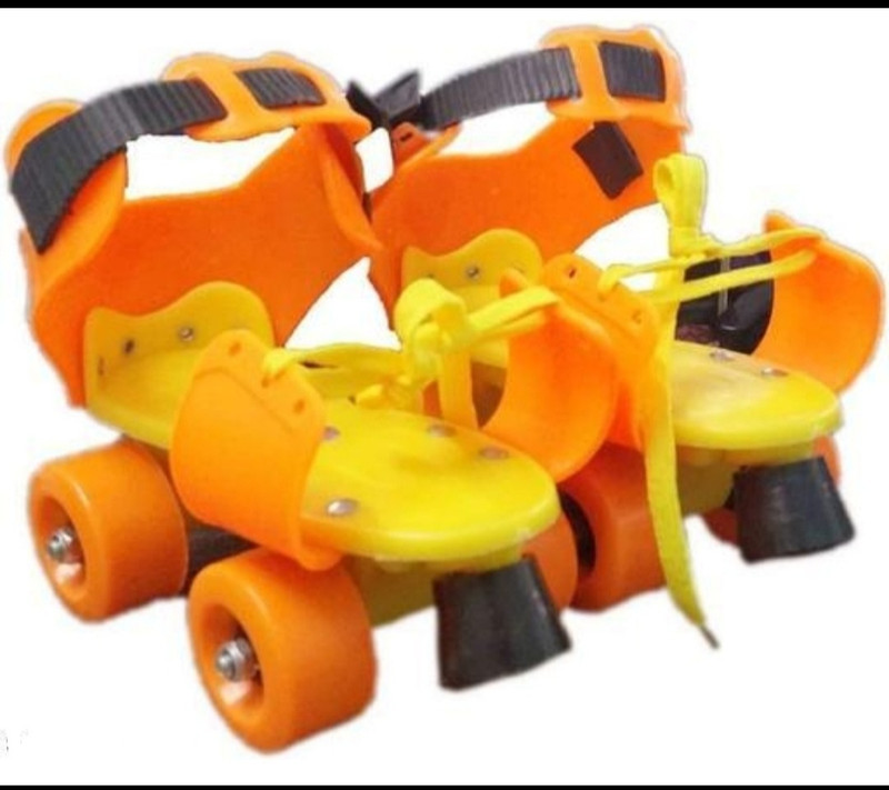 Veryke Adjustable Size Children Roller Skate Double Row Skating Shoes Quad Roller Skate Quad Roller Kids Size 3 UK - 6 UK(Adjustable, Training, Advanced, Beginner, Multicolor)