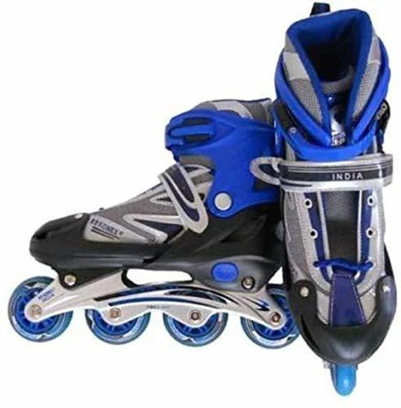 JR CLUB Skating Shoe have different size and with In-line Kids Size 2 UK - 5 UK(Adjustable, Beginner, Blue)