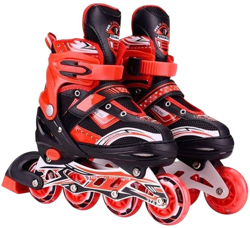 GRIVA RED SKATING FOR KIDS 1 Shoe Adults Size 9 UK - 7 UK(Adjustable, Advanced, Beginner, Training, Red)
