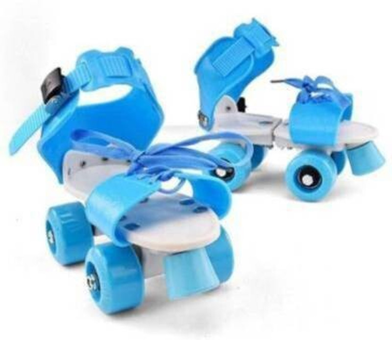 KOOZA COLLECTION Adjustable Roller Skates 4 Wheel Skating Shoes for Kids Age Group 4-12 Years (Multi Color) (Blue) Quad Roller Skates Quad Roller Skates - Size 4-12 UK (Blue, Grey) Quad Roller Adults Size  5 UK - 9 UK(Adjustable, Training, Blue)