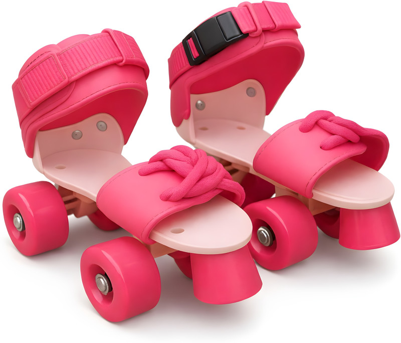 MARVELSTORE Adjustable Quad Roller Skates for Boys and Girls,Suitable for Age 5 to 12 Years Quad Roller Kids, Adults Size  4C UK - 8C UK(Adjustable, Beginner, Intermediate, Training, Recreational, Advanced, Black)