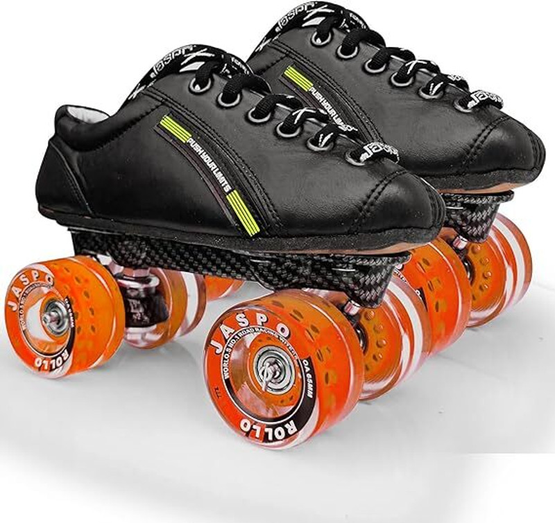Jaspo Roadster Quad Roller Blade Shoe Skates Quad Roller Adults(Beginner, Black)