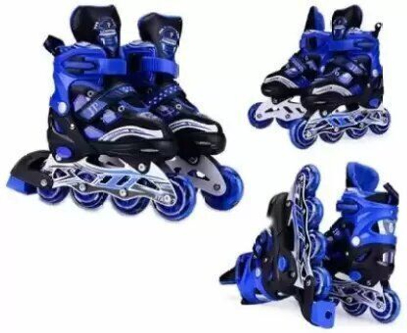 skets Adjustable Inline Roller Skates for Kids & Beginners In-line Adults, Kids Size 9 UK - 6 UK(Advanced, Beginner, Training, Blue)