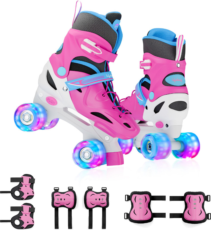 Lifelong Skate Shoes for Boys & Girls In-line Skates In-line Kids Size  5 UK - 7.5 UK(Adjustable, Intermediate, Beginner, Black)