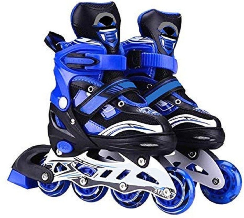 Kovea High quality sketing in-line shoe have led wheels In-line Adults Size 6 UK - 9 UK(Adjustable, Advanced, Black)