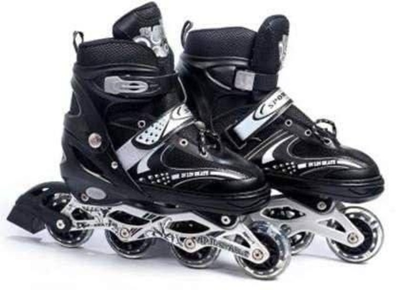 SHREE HARIDAS inline Skating Shoes Shoe Adults, Kids Size  2 UK - 6 UK(Adjustable, Intermediate, Recreational, Blue, Black, Red)