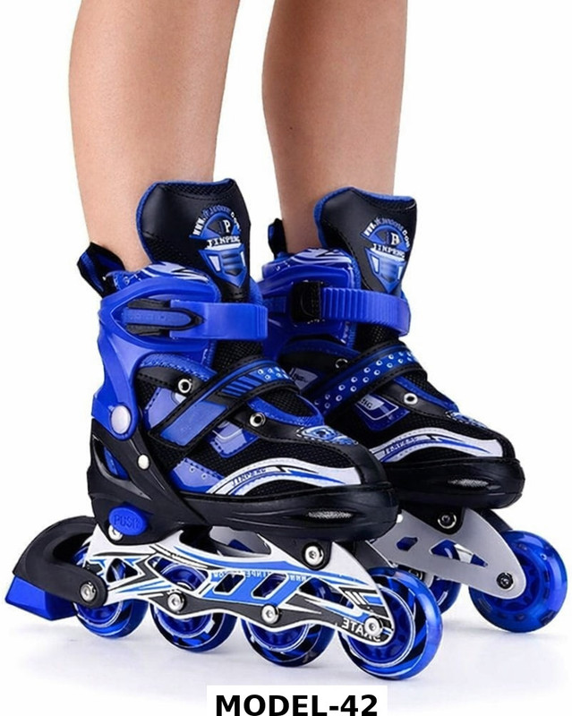 KAVANA Skating shoes,skating shoes boys,skating shoes girls,in-line skating C8 In-line Adults Size 6 UK - 10 UK(Adjustable, Advanced, Blue)