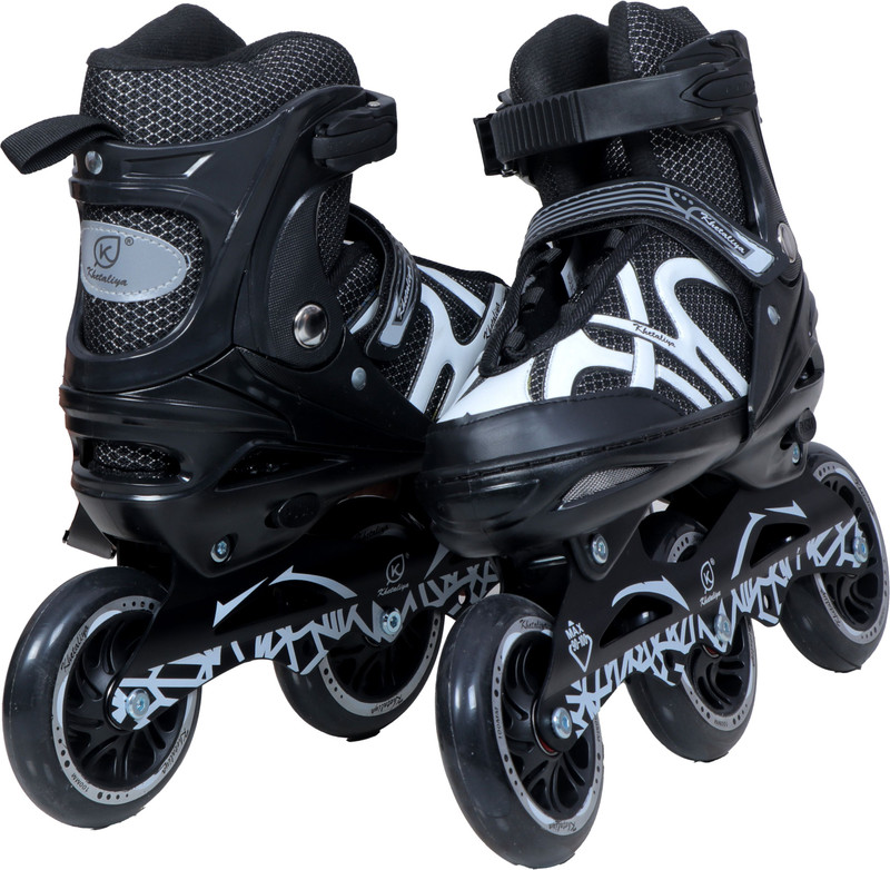 Cinzia Inline Skates with PU Flashing Wheel Aluminum Body in-Line Skates In-line Adults Size 6 UK - 9 UK(Adjustable, Advanced, Beginner, Intermediate, Recreational, Training, Red)
