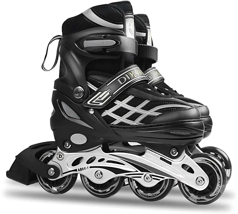 skating Skates In-line Kids Size  3 UK - 6 UK(Adjustable, Advanced, Beginner, Intermediate, Recreational, Training, Red)