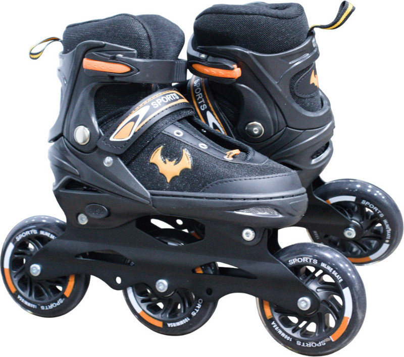 sekzina 3 Wheel Adjustable with 110 MM PU In-line Skates In-line Skates In-line Adults Size 6 UK - 9 UK(Adjustable, Advanced, Beginner, Intermediate, Recreational, Training, Black)