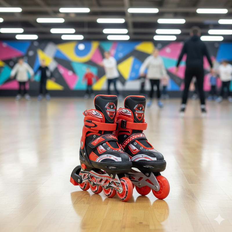 KHODEALENTERPRISE SUPER ROLLER /SUFFER In-line Kids Size 5C UK - 13C UK(Adjustable, Beginner, Red, Blue, Pink, Black)