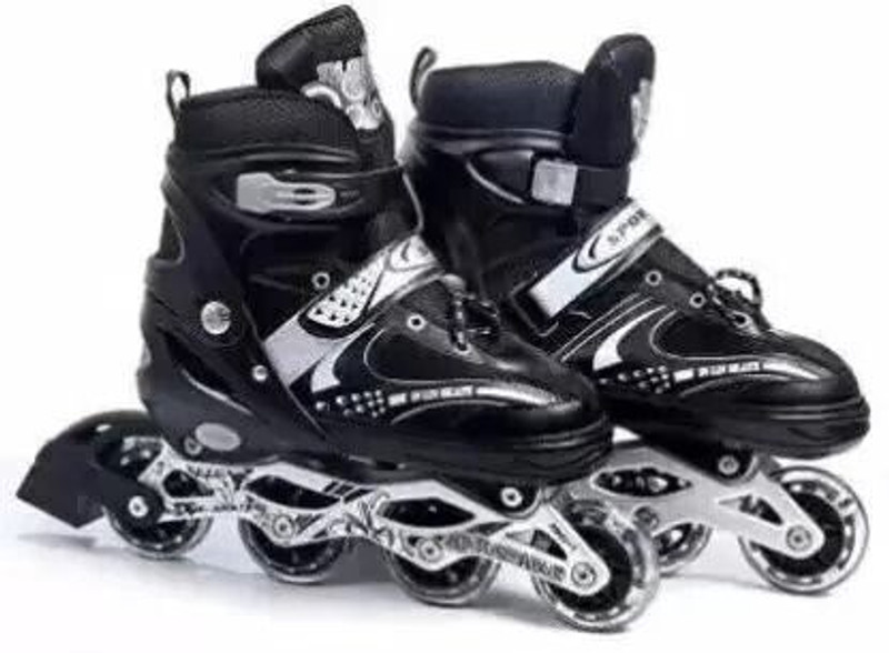 Helistr Running Shoe Inline Skates Skatings Shoes For kids Skatings Size Adjustable In-line Kids Size 8 UK - 11 UK(Adjustable, Advanced, Training, Beginner, Recreational, Blue)