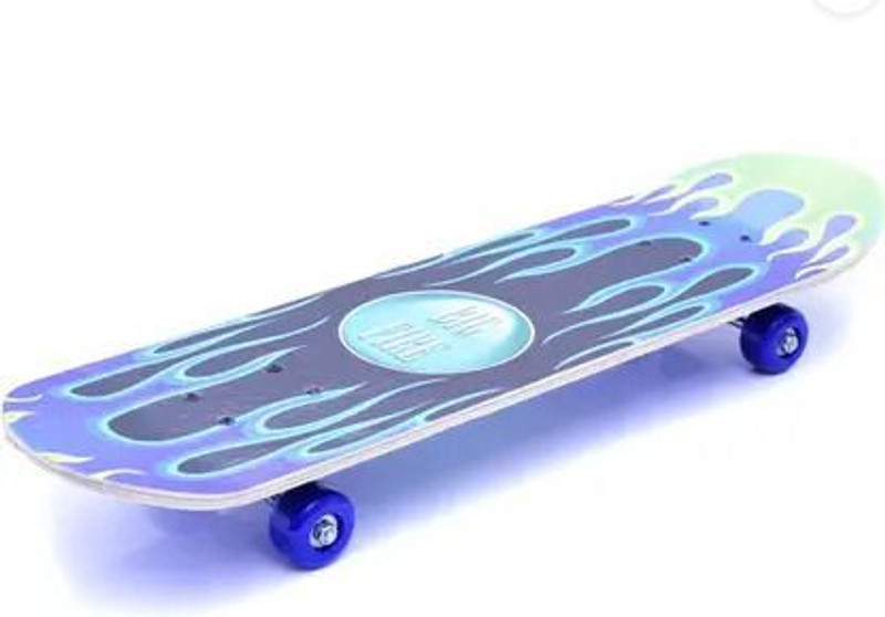 Zinnia wooden skateboard 20 cm x 78 cm Skateboard(Multicolor, Pack of 1)