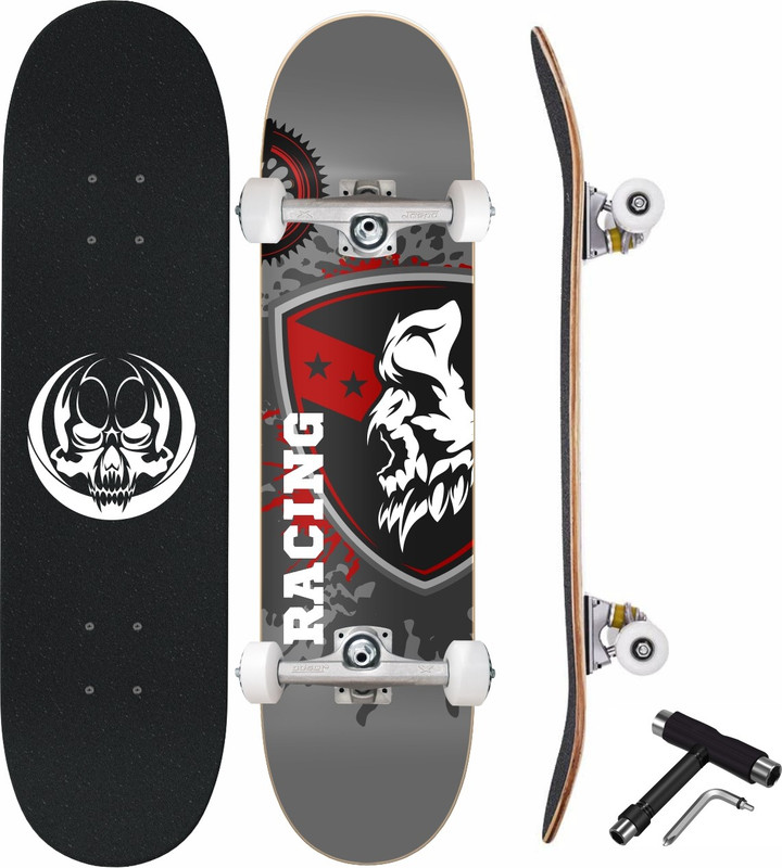 Jaspo NO Brake Canadian Maple 7-Layer Skateboard Complete Fully Assembled 31 inch x 8 inch Skateboard(Multicolor, Pack of 1)