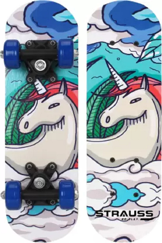 S.V.Enterprises Durable Multi-layered Deck | Quality Carbon Ball Bearing | Anti-slip Design 5 inch x 17 inch Skateboard(Multicolor, Pack of 1)