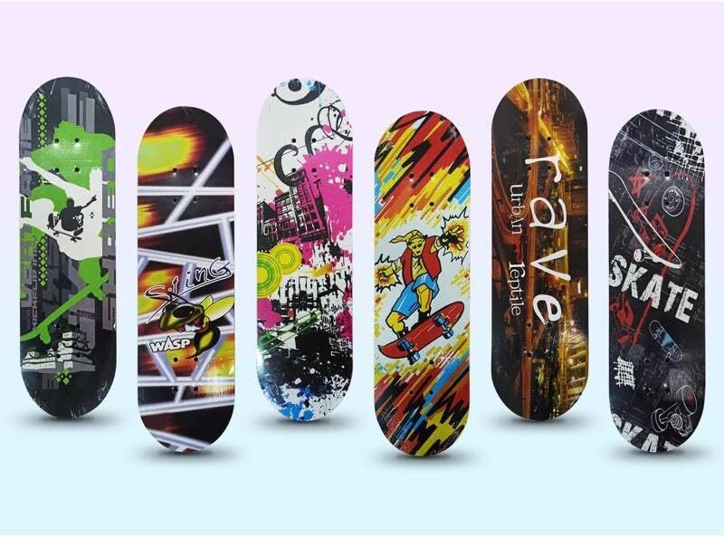 Qruiar 28 Inch Skateboard for Kids & Beginners, Complete Skate Board 28 inch x 8 inch Skateboard(Multicolor, Pack of 1)