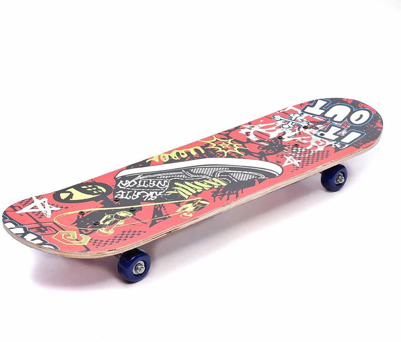 IRIS Wood-Composite Skateboard 70 cm X 20 cm, Large (Multi-Colour) 8 inch x 28 inch Skateboard(Multicolor, Pack of 1)