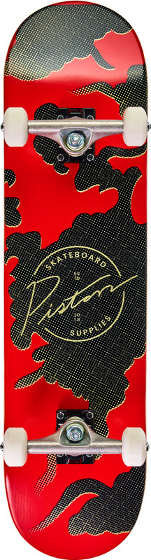 piston Dragon 8 inch x 31.66 inch Skateboard(Black, Red, Pack of 1)