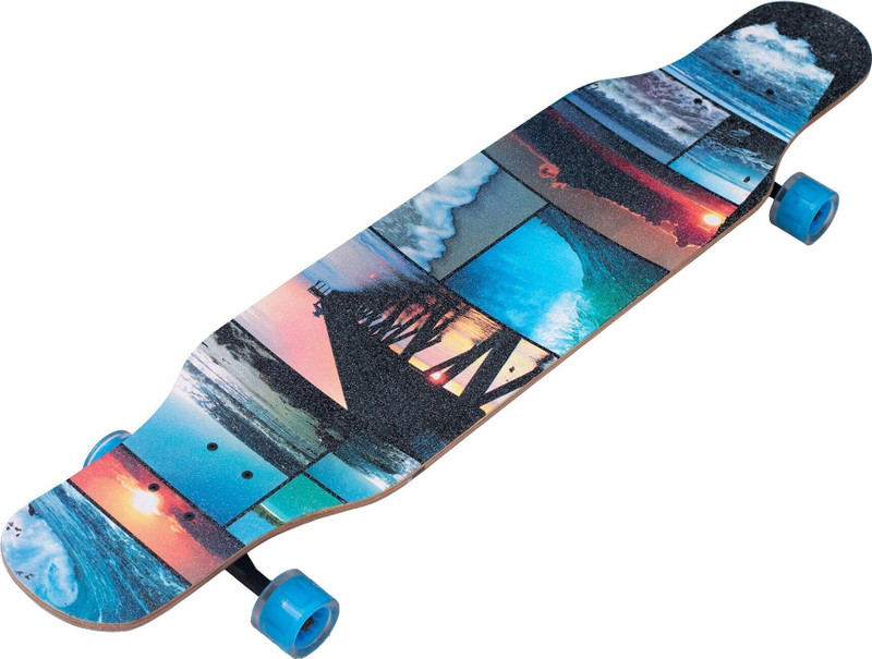 IRIS Drop Through Longboard - 42 Inch Maple Skateboard - Complete Skateboard Cruiser for Cruising, Carving, Free-Style and Downhill 9.8 inch x 42 inch Skateboard(Black, Pack of 1)
