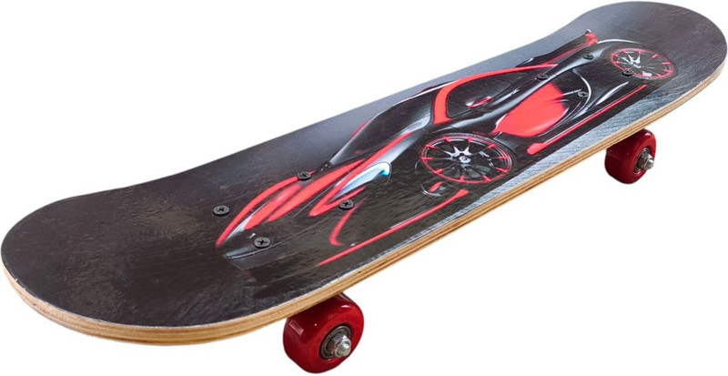 eVocative car 6 inch x 24 inch Skateboard(Black, Red, Pack of 1)