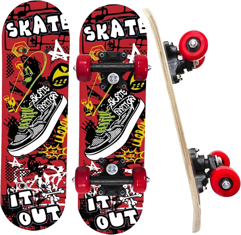 Gopani Skate Board 7 Layer Plywood Standard Skateboards For Kids & adult 15 cm x 60 cm Skateboard(Multicolor, Pack of 1)